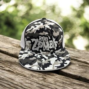 ROB ZOMBIE HAT Fitted L XL Pacific Headwear Camo Cap
